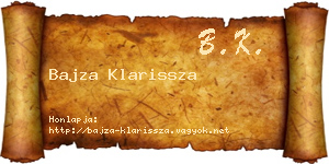Bajza Klarissza névjegykártya